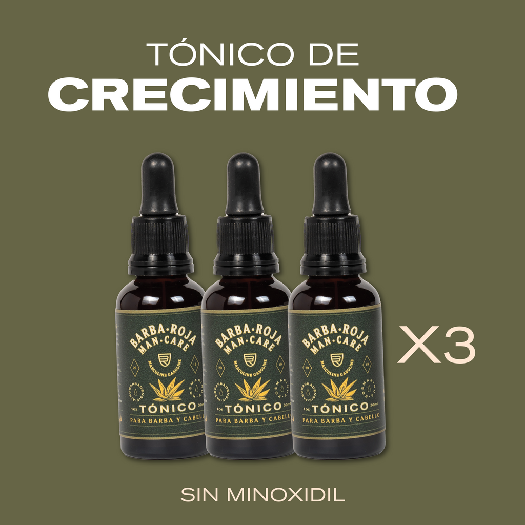 Tónico Crecimiento de Barba & Cabello x3