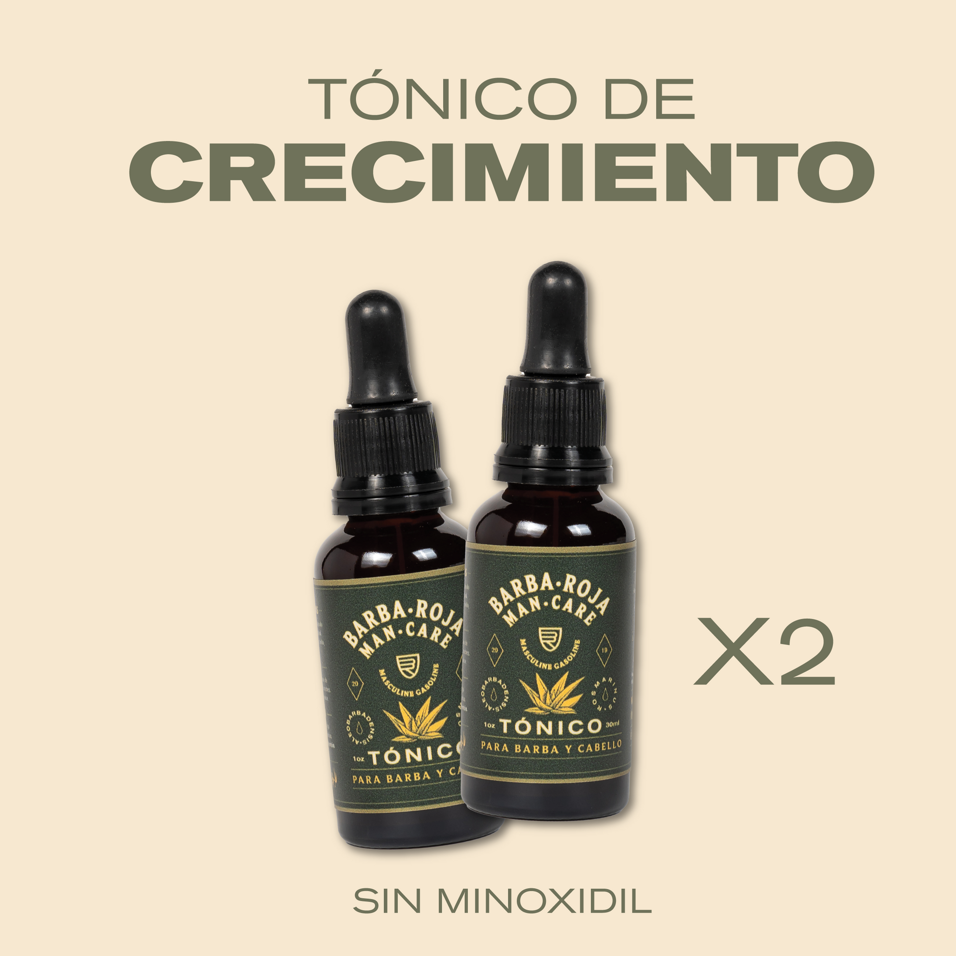 Tónico Crecimiento de Barba & Cabello x2