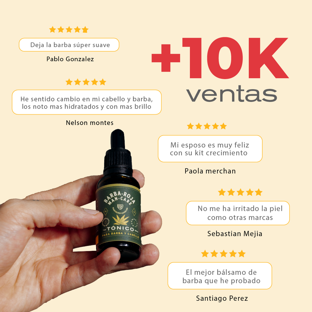 Tónico Crecimiento de Barba & Cabello